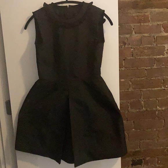 MARC BY MARC JACOBS BLACK MINI DRESS COCKTAIL DRESS JACQUARD FULL SKIRT 2 RUNWAY - Picture 4 of 12